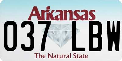 AR license plate 037LBW