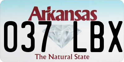 AR license plate 037LBX