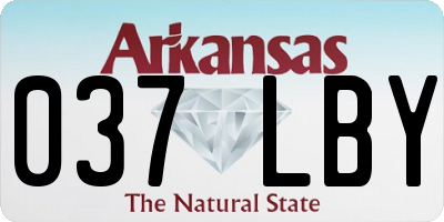 AR license plate 037LBY