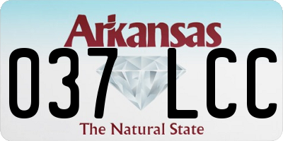 AR license plate 037LCC