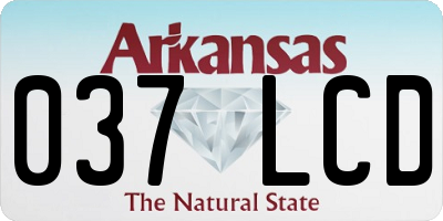 AR license plate 037LCD