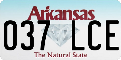 AR license plate 037LCE