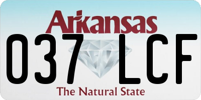 AR license plate 037LCF