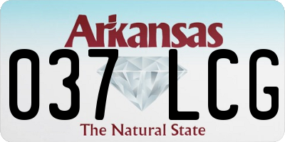 AR license plate 037LCG