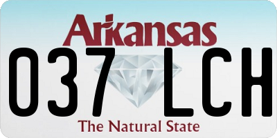 AR license plate 037LCH