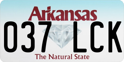 AR license plate 037LCK