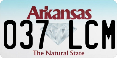 AR license plate 037LCM