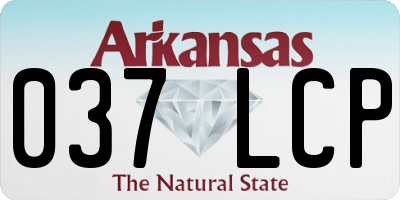 AR license plate 037LCP