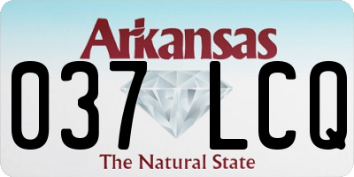 AR license plate 037LCQ
