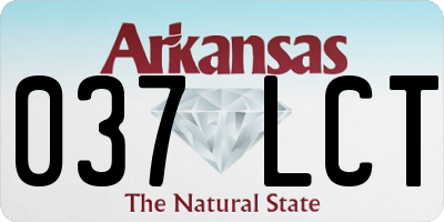 AR license plate 037LCT