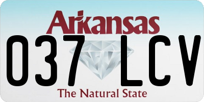 AR license plate 037LCV