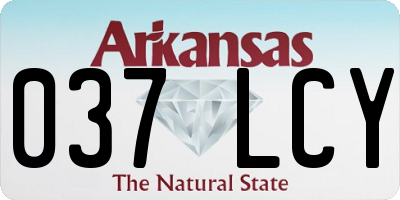 AR license plate 037LCY