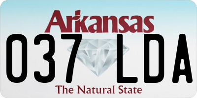 AR license plate 037LDA