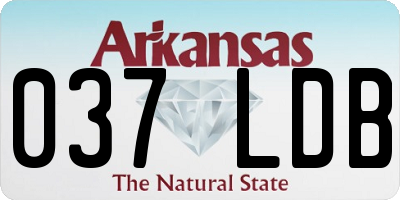 AR license plate 037LDB