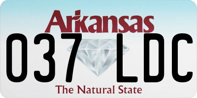 AR license plate 037LDC