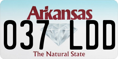 AR license plate 037LDD