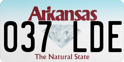 AR license plate 037LDE