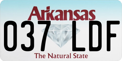 AR license plate 037LDF