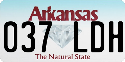 AR license plate 037LDH