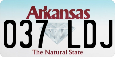 AR license plate 037LDJ