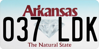 AR license plate 037LDK