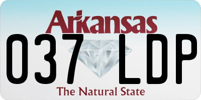 AR license plate 037LDP