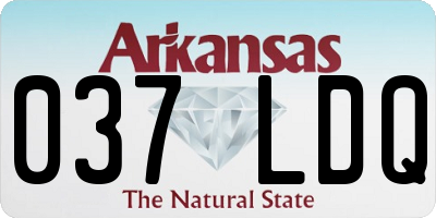 AR license plate 037LDQ