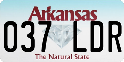 AR license plate 037LDR
