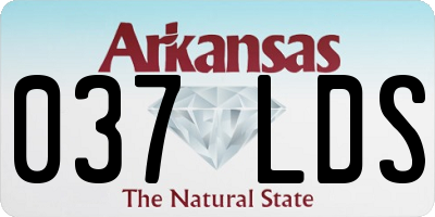 AR license plate 037LDS