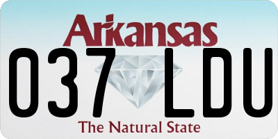AR license plate 037LDU