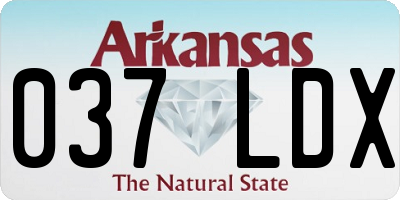 AR license plate 037LDX