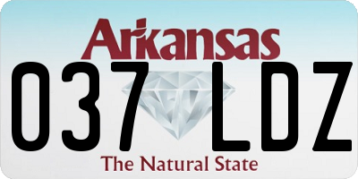 AR license plate 037LDZ