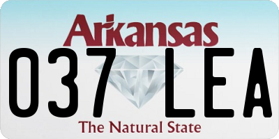 AR license plate 037LEA
