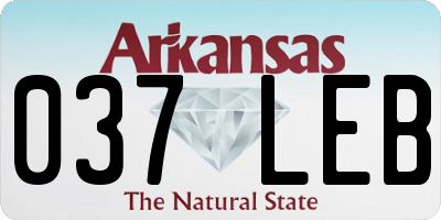 AR license plate 037LEB