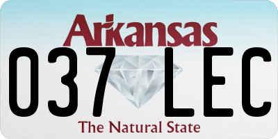 AR license plate 037LEC
