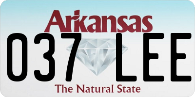 AR license plate 037LEE