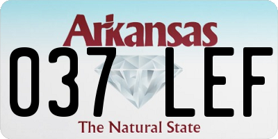 AR license plate 037LEF