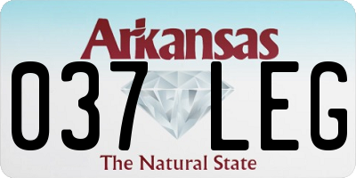 AR license plate 037LEG