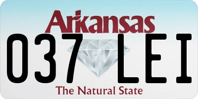 AR license plate 037LEI
