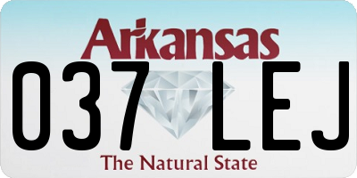 AR license plate 037LEJ