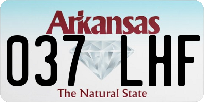 AR license plate 037LHF