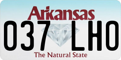 AR license plate 037LHO