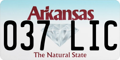 AR license plate 037LIC