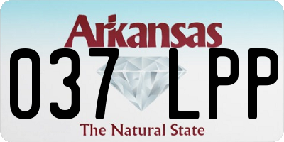 AR license plate 037LPP