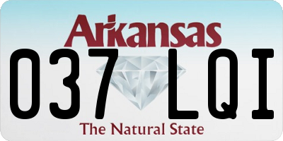 AR license plate 037LQI
