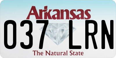 AR license plate 037LRN