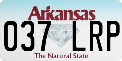 AR license plate 037LRP