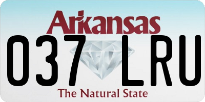 AR license plate 037LRU