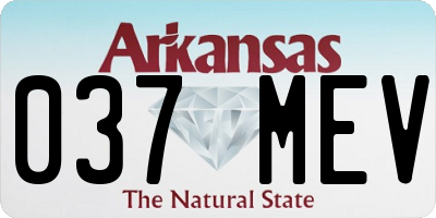 AR license plate 037MEV