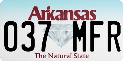 AR license plate 037MFR